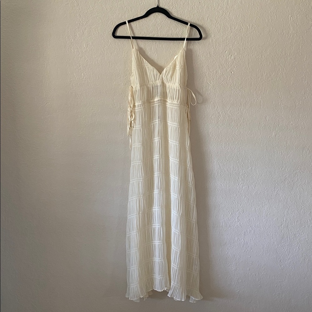 SNDYS La Louisiane Maxi Dress Size XS Cream Shell Swimwear Beach Vacation Chic - Picture 7 of 14